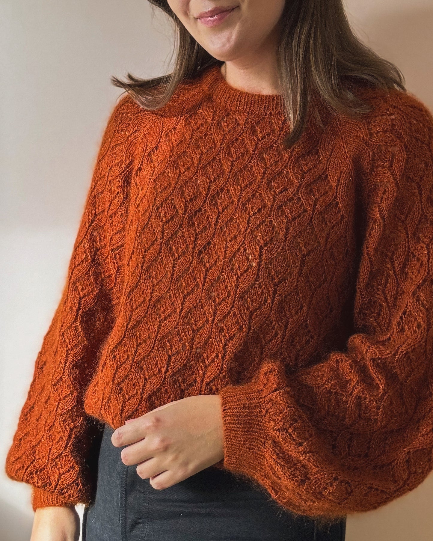 Strikkeoppskrift til dame struktur