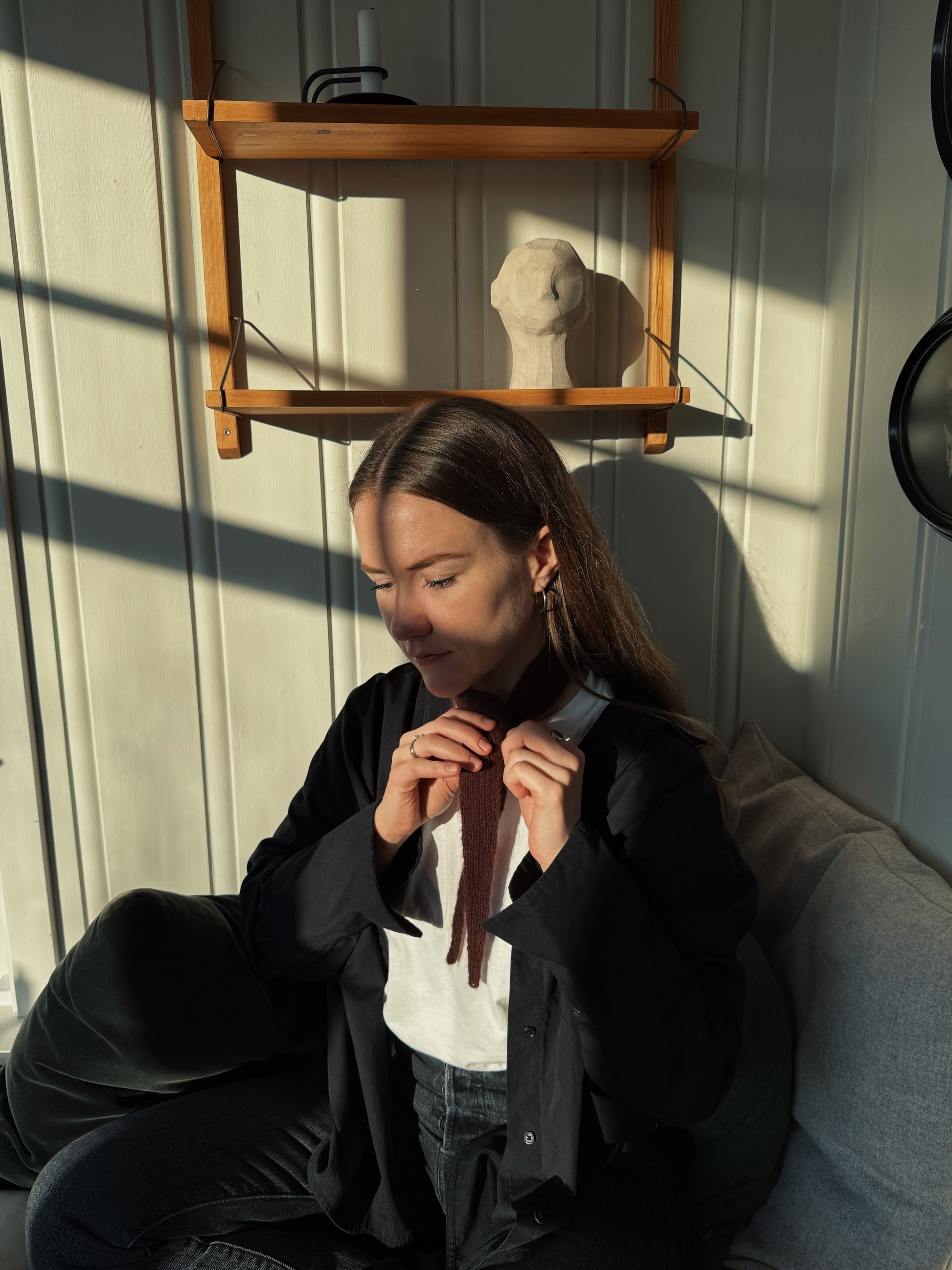 Oppskrift strikket skjerf dame & herre